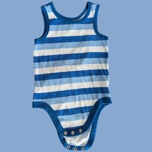 Garanimals Blue and White Striped Bodysuit